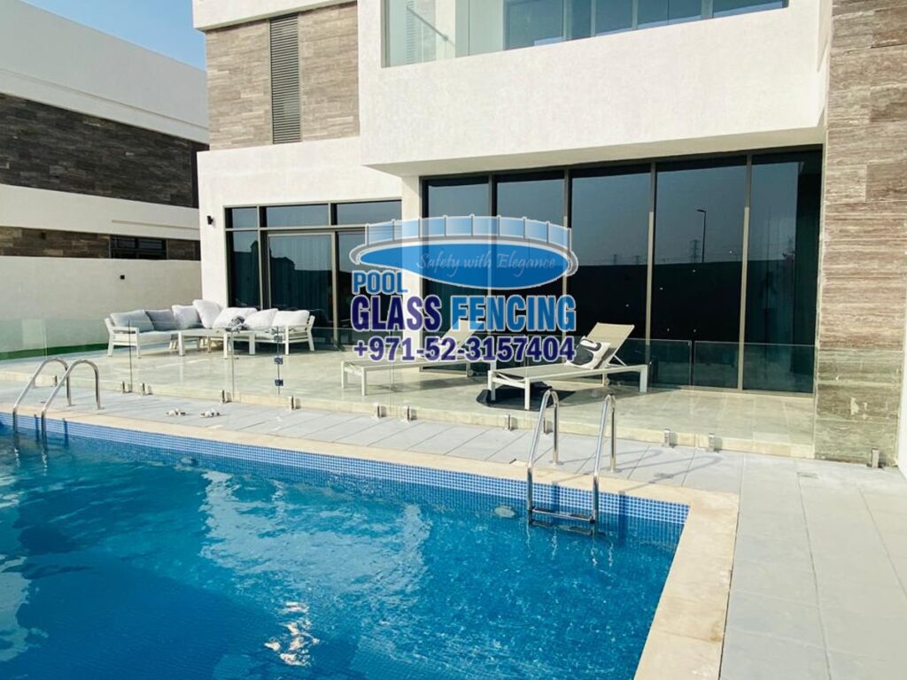 pool glass partition in jabel ali dubai