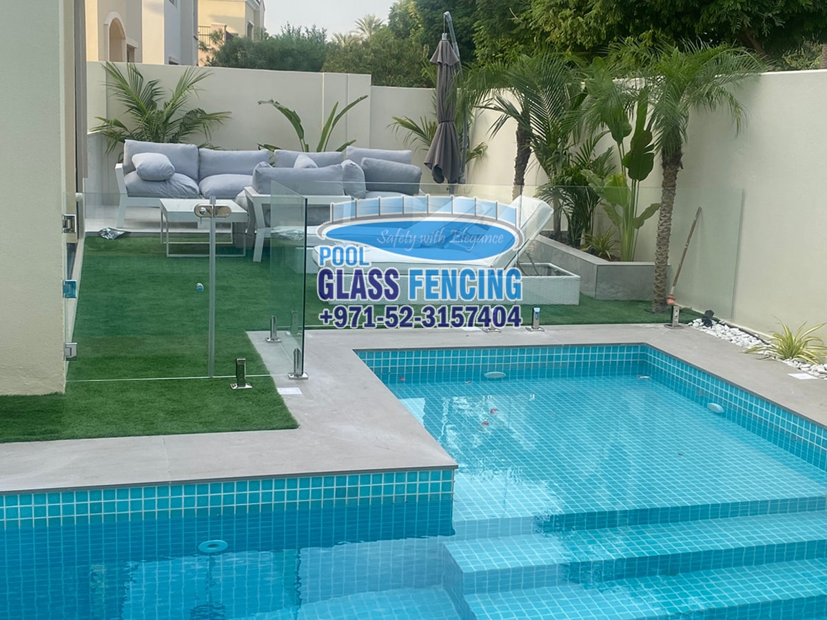 pool glass fencing in Arabian ranches