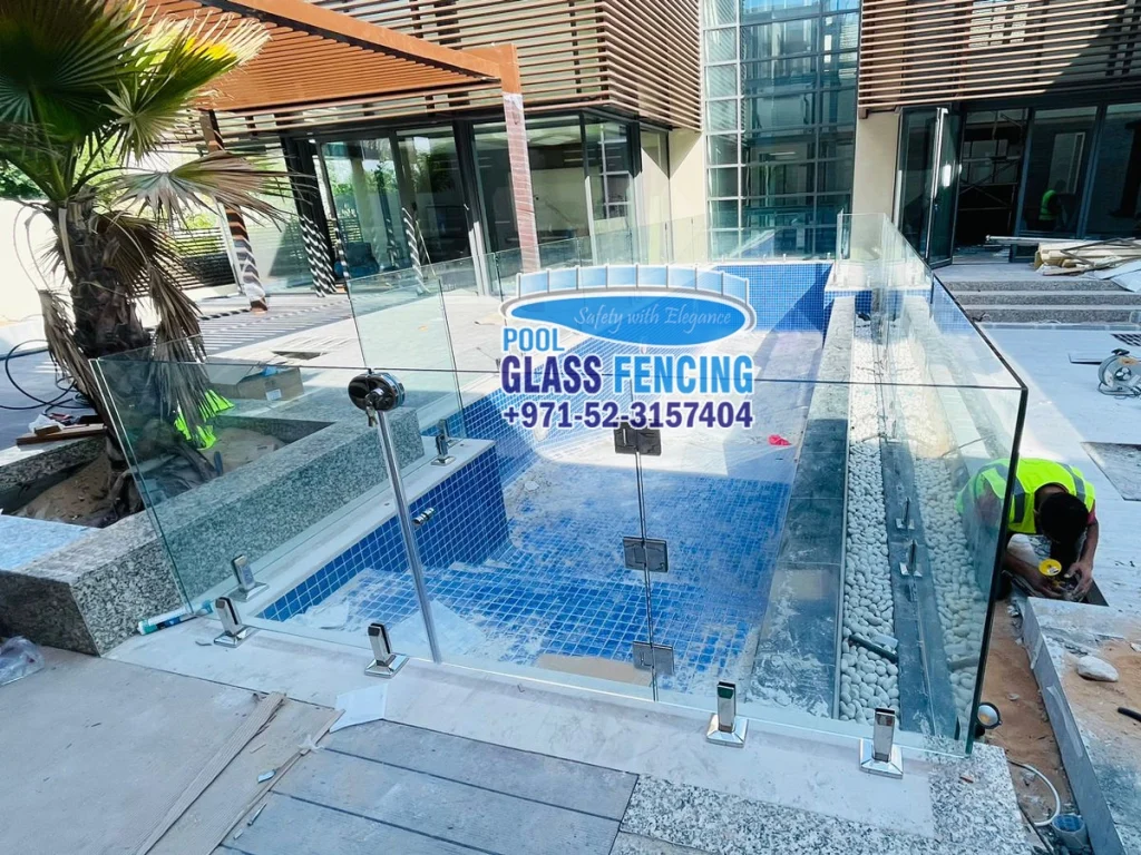 pool glass fencing in dubai